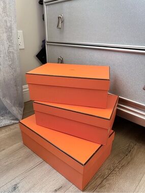 Hermes Bright Orange Stacked Boxes